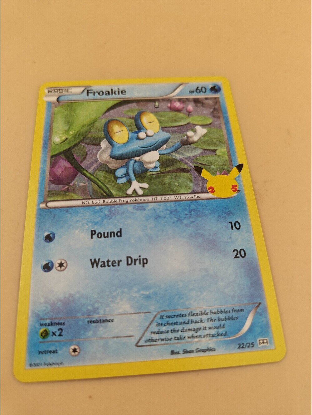 Pokemon Froakie 22/25 Holo McDonald's 25th Anniversary Promo NM